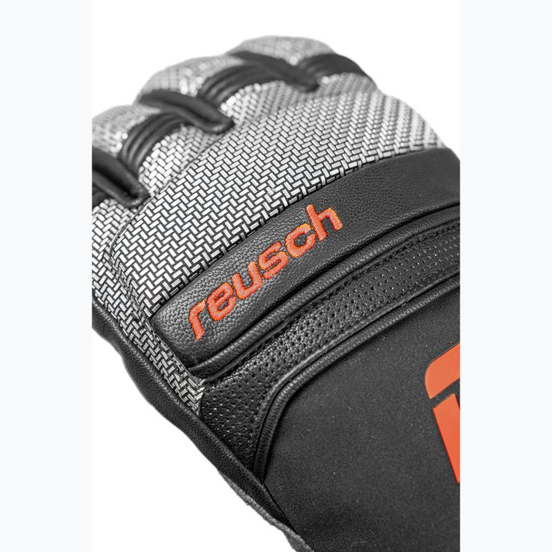 Рукавиці гірськолижні чоловічі Reusch Alpine Master black/silver/fluo red 7
