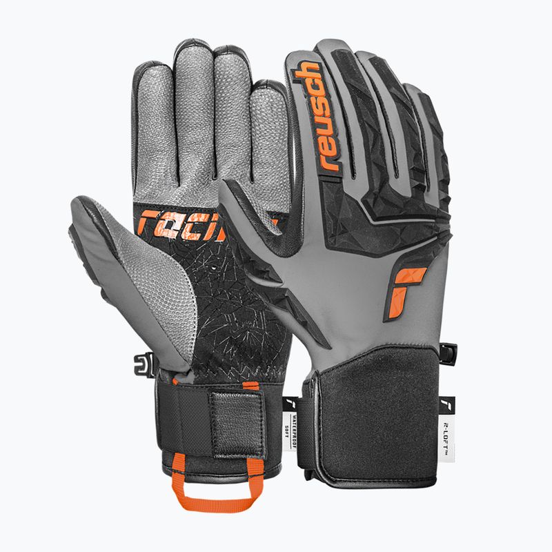 Рукавиці гірськолижні чоловічі Reusch Ultra steel grey / black / shoc 2