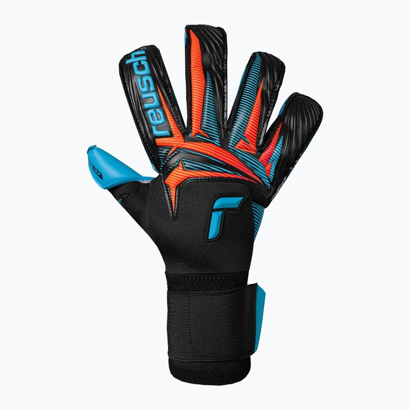 Рукавиці воротарські Reusch Attrakt Aqua Evolution black/shocking orange/aqua blue 2