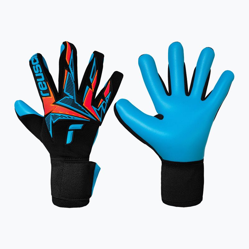 Рукавиці воротарські Reusch Attrakt Freegel Aqua black/shocking orange/aqua blue