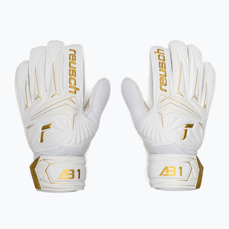 Рукавиці воротарські дитячі Reusch Attrakt AB1 Solid Junior white/gold 2