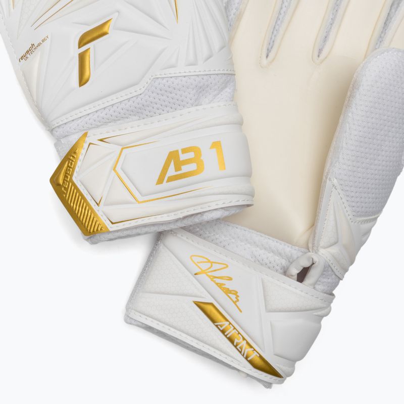 Рукавиці воротарські дитячі Reusch Attrakt AB1 Solid Junior white/gold 5