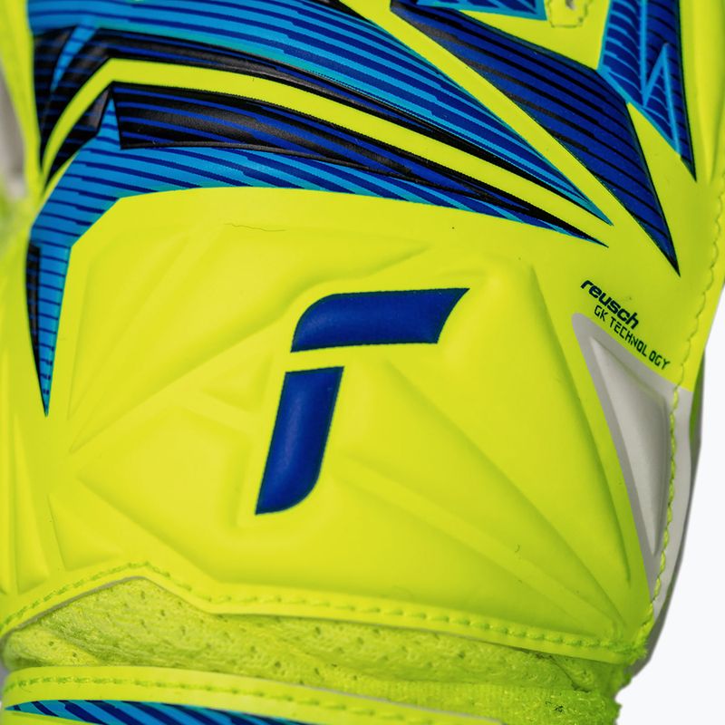 Рукавиці воротарські дитячі Reusch Attrakt Solid Junior safety yellow/blue 5