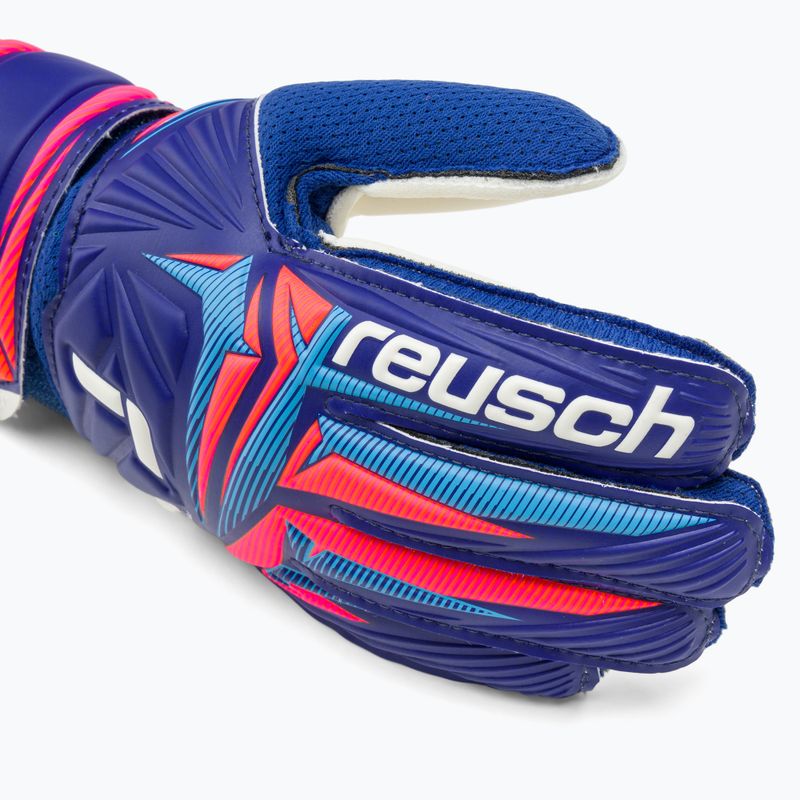 Рукавиці воротарські дитячі Reusch Attrakt Solid Junior sharp blue/white/shocking orange 4
