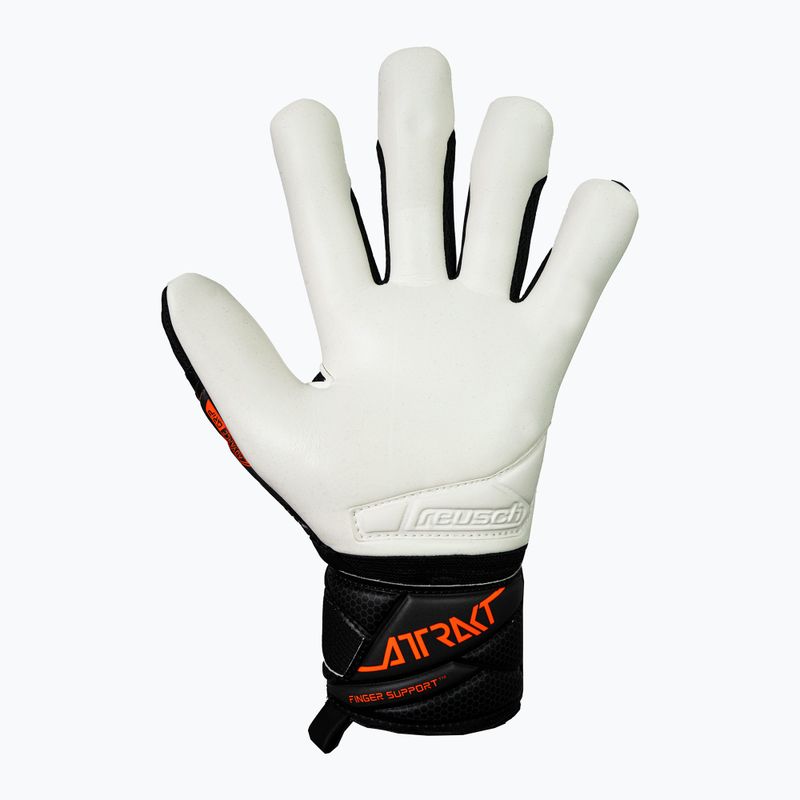 Рукавиці воротарські Reusch Attrakt Advance Finger Support black/shocking orange 3