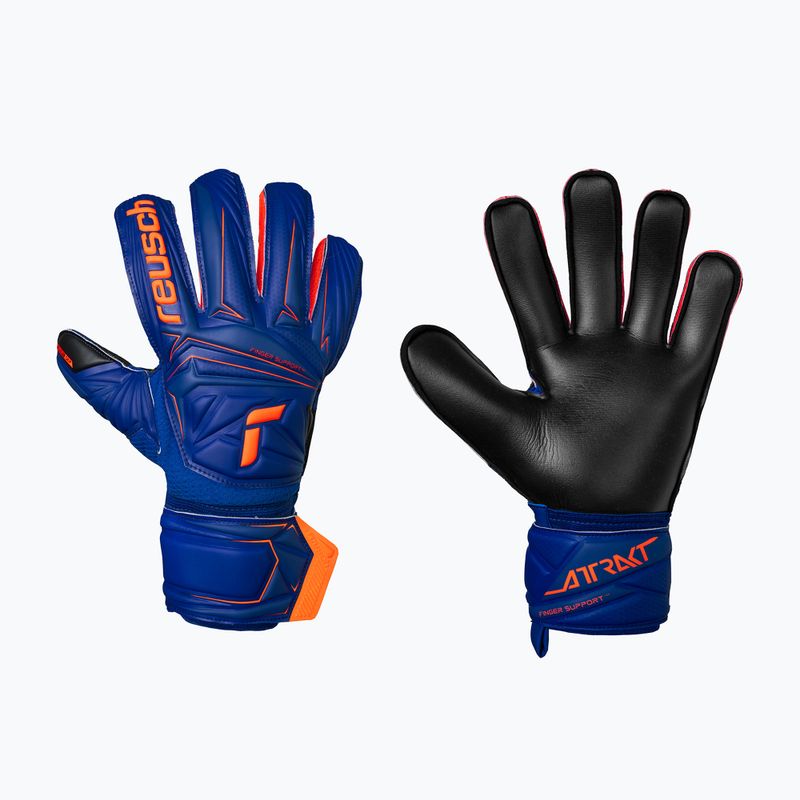 Рукавиці воротарські Reusch Attrakt Infinity Finger Support sharp blue/shocking orange/black