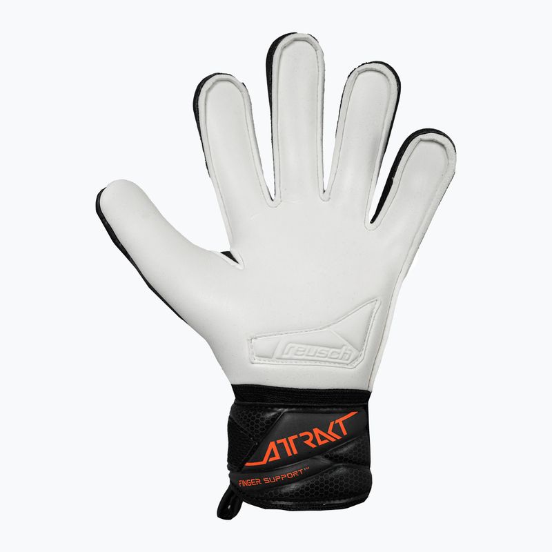 Рукавиці воротарські дитячі Reusch Attrakt Advance Finger Support Junior black/shocking orange 3