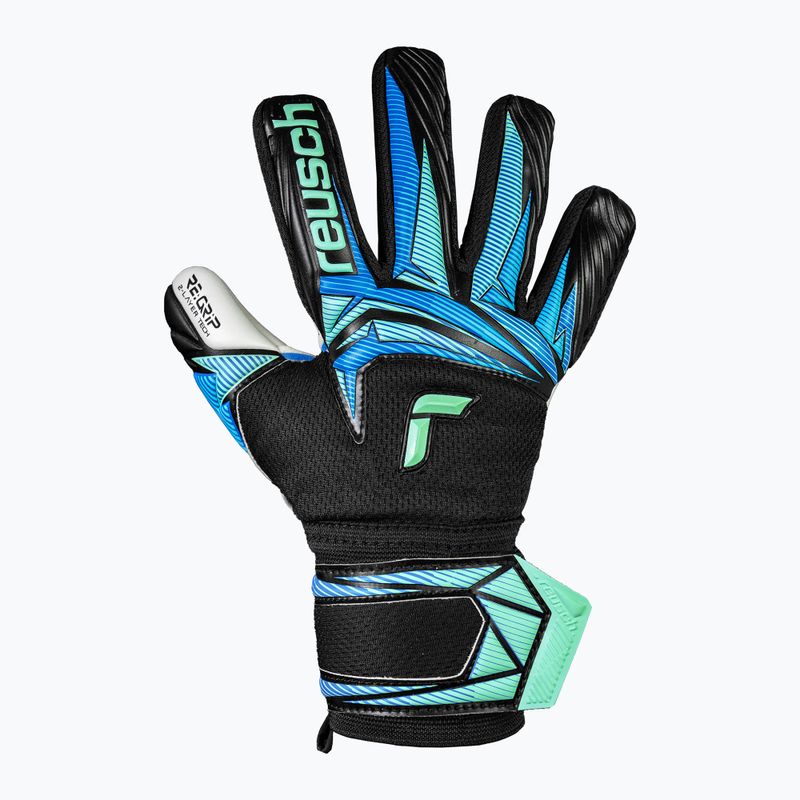 Рукавиці воротарські дитячі Reusch Attrakt RE:GRIP NC Junior black/ocean light 3