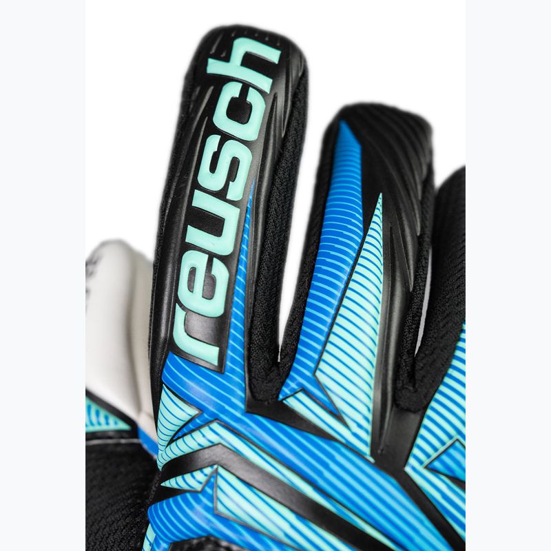 Рукавиці воротарські дитячі Reusch Attrakt RE:GRIP NC Junior black/ocean light 6