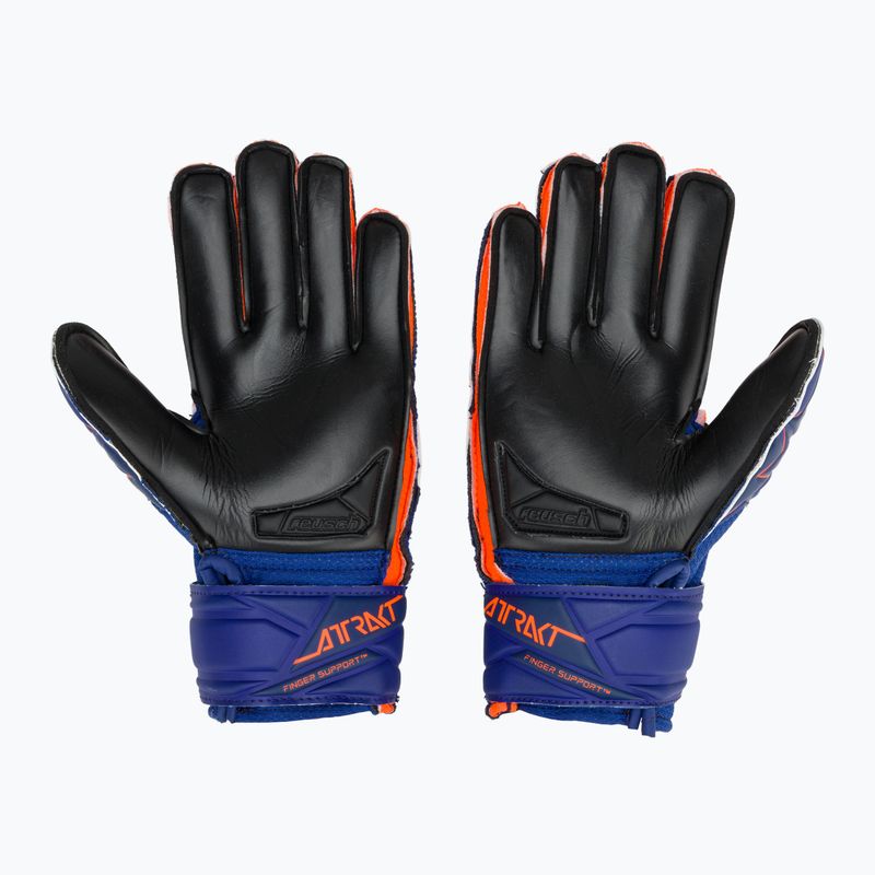 Рукавиці воротарські дитячі Reusch Attrakt Infinity Finger Support Junior sharp blue/shocking orange/black 3