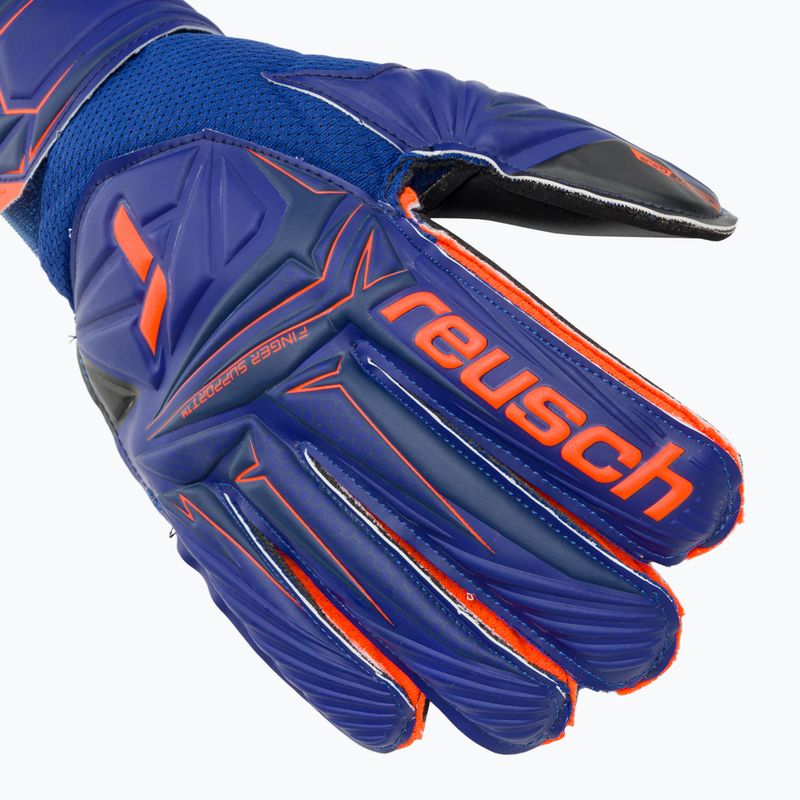 Рукавиці воротарські дитячі Reusch Attrakt Infinity Finger Support Junior sharp blue/shocking orange/black 4