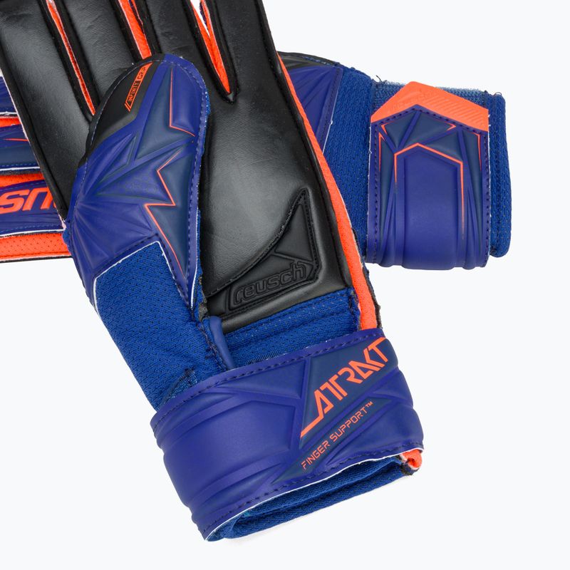 Рукавиці воротарські дитячі Reusch Attrakt Infinity Finger Support Junior sharp blue/shocking orange/black 6