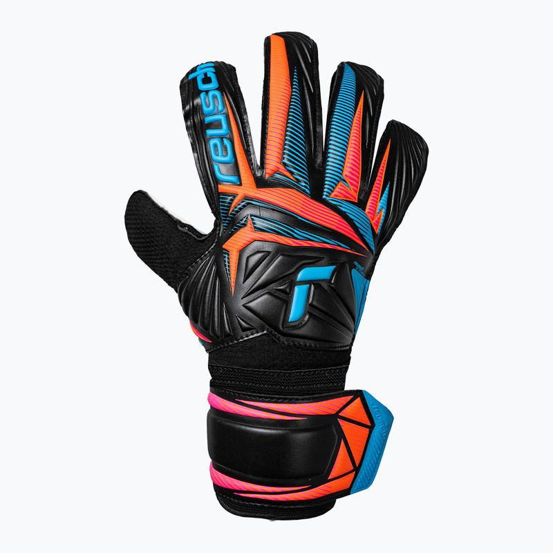 Рукавиці воротарські Reusch Attrakt Solid black/aqua blue/shocking orange 2