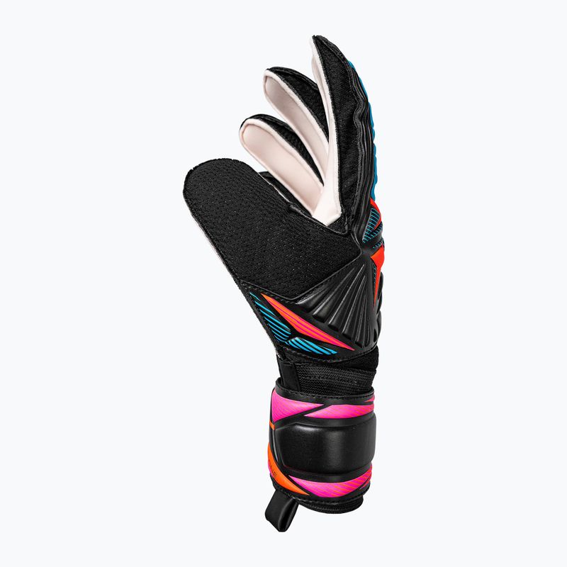 Рукавиці воротарські Reusch Attrakt Solid black/aqua blue/shocking orange 4