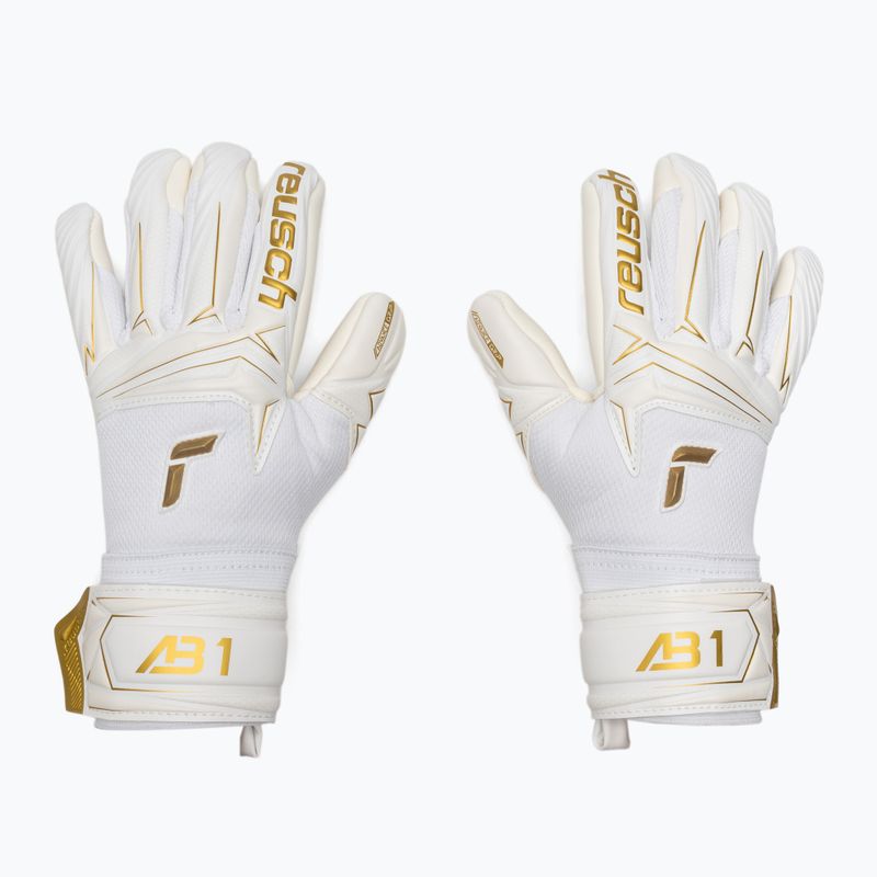 Рукавиці воротарські дитячі Reusch Attrakt AB1 Advance Junior white/gold 2