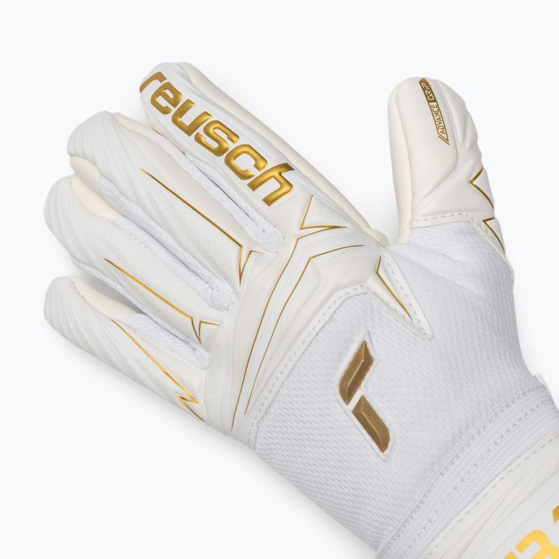 Рукавиці воротарські дитячі Reusch Attrakt AB1 Advance Junior white/gold 4