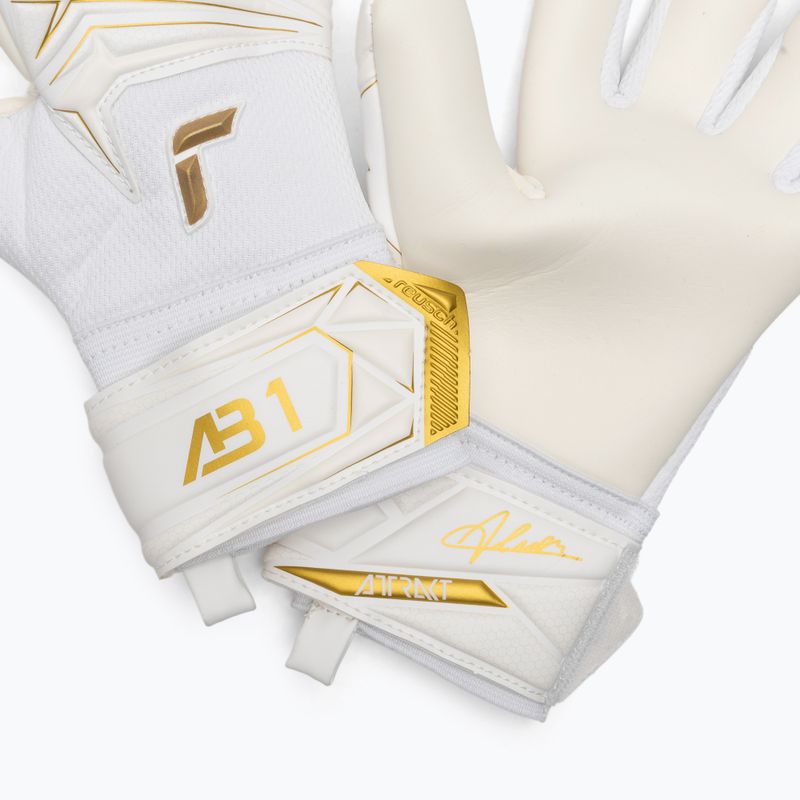 Рукавиці воротарські дитячі Reusch Attrakt AB1 Advance Junior white/gold 5