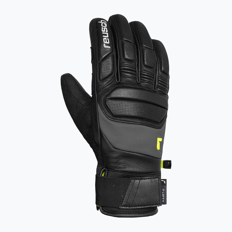 Рукавиці лижні Reusch Profi SL black/dark granite/safety yellow 2