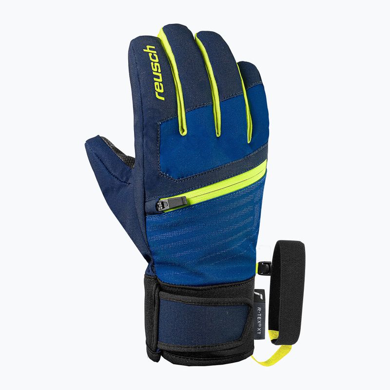 Рукавички лижні дитячі Reusch Leo R-Tex XT black/imperial blue/safety yellow 2