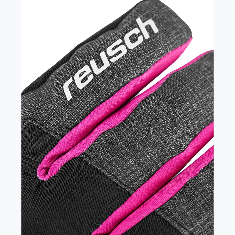 Рукавички лижні дитячі Reusch Leo R-Tex XT black/black melange/pink glo 4