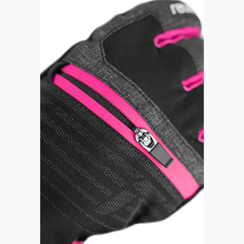 Рукавички лижні дитячі Reusch Leo R-Tex XT black/black melange/pink glo 6