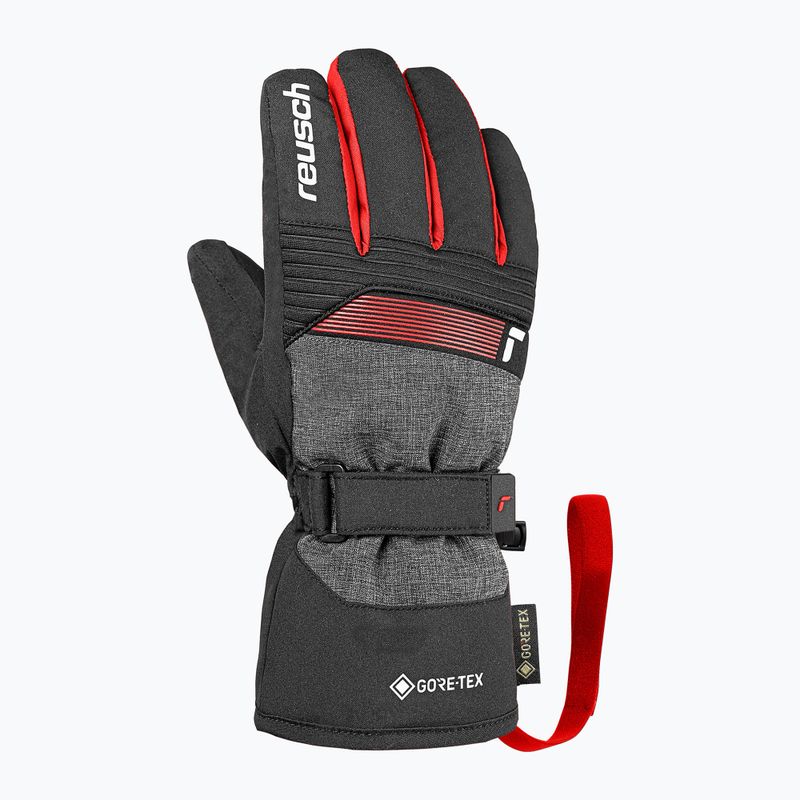 Рукавички лижні дитячі Reusch Rocket GORE-TEX black/black melange/fire red 2