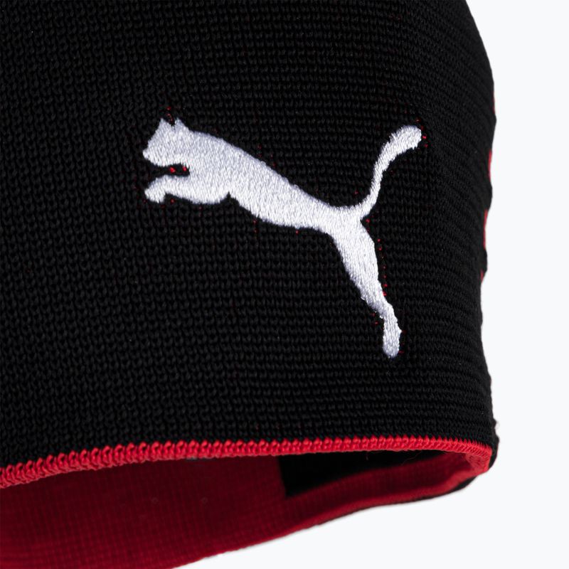 Шапка футбольна двостороння PUMA Liga Reversible Beanie червоно-чорна 022357 01 3