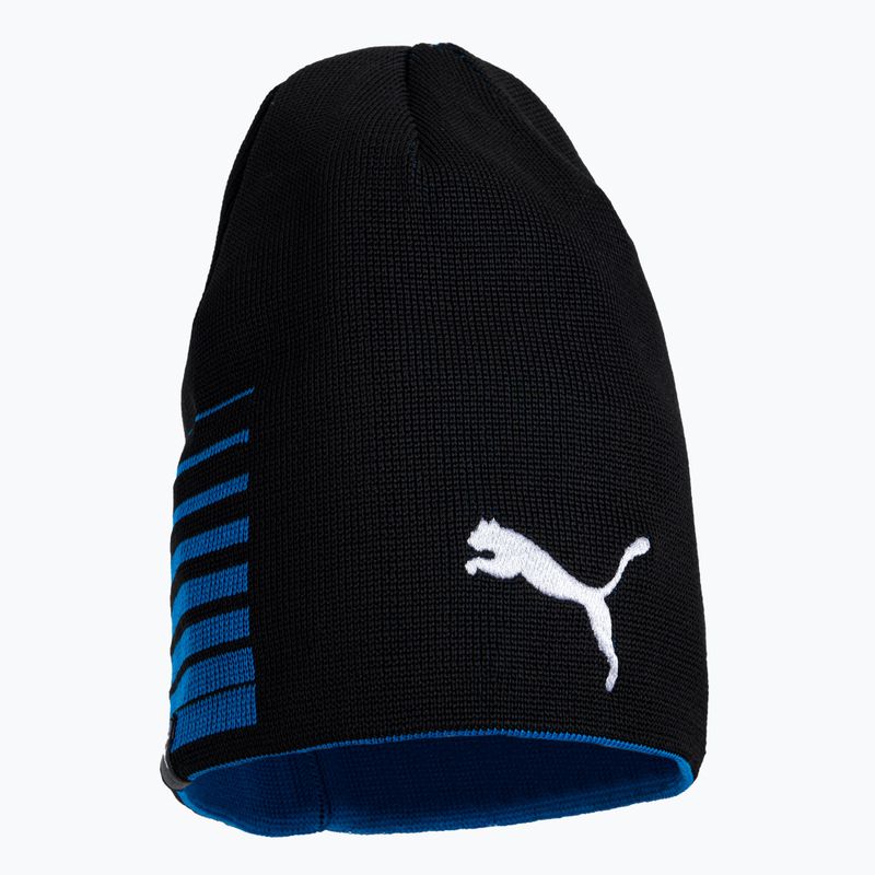 Шапка футбольна двостороння PUMA Liga Reversible Beanie блакитно-чорна 022357 02