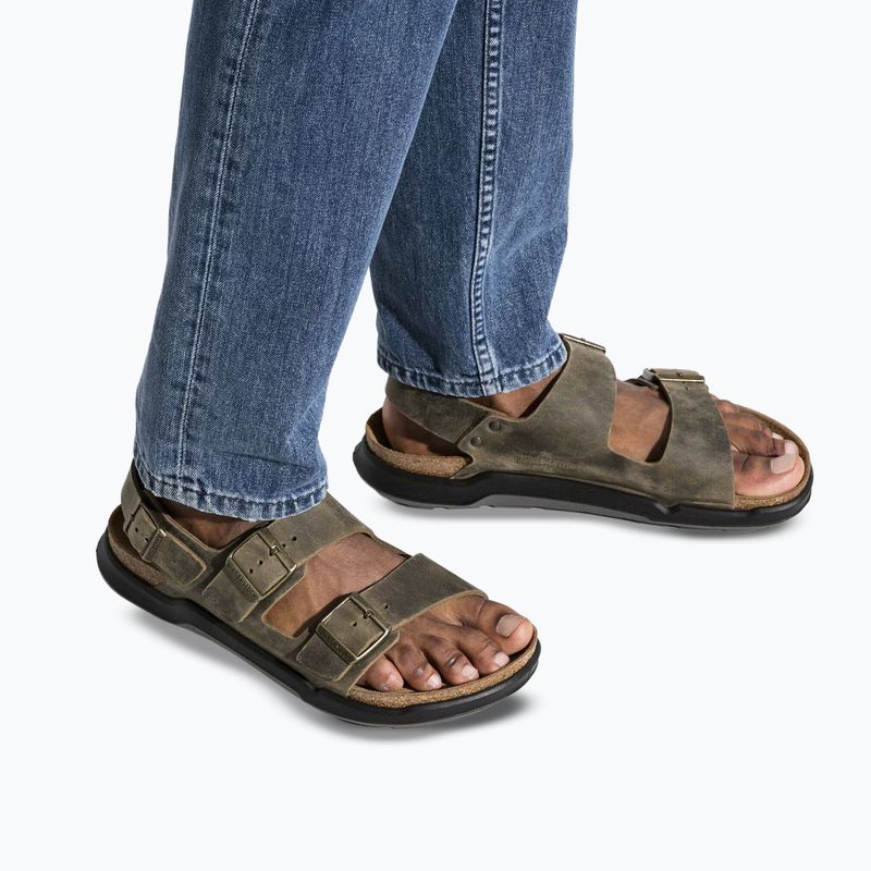 Сандалі чоловічі BIRKENSTOCK Milano Crosstown Oiled Leather Regular faded khaki 8