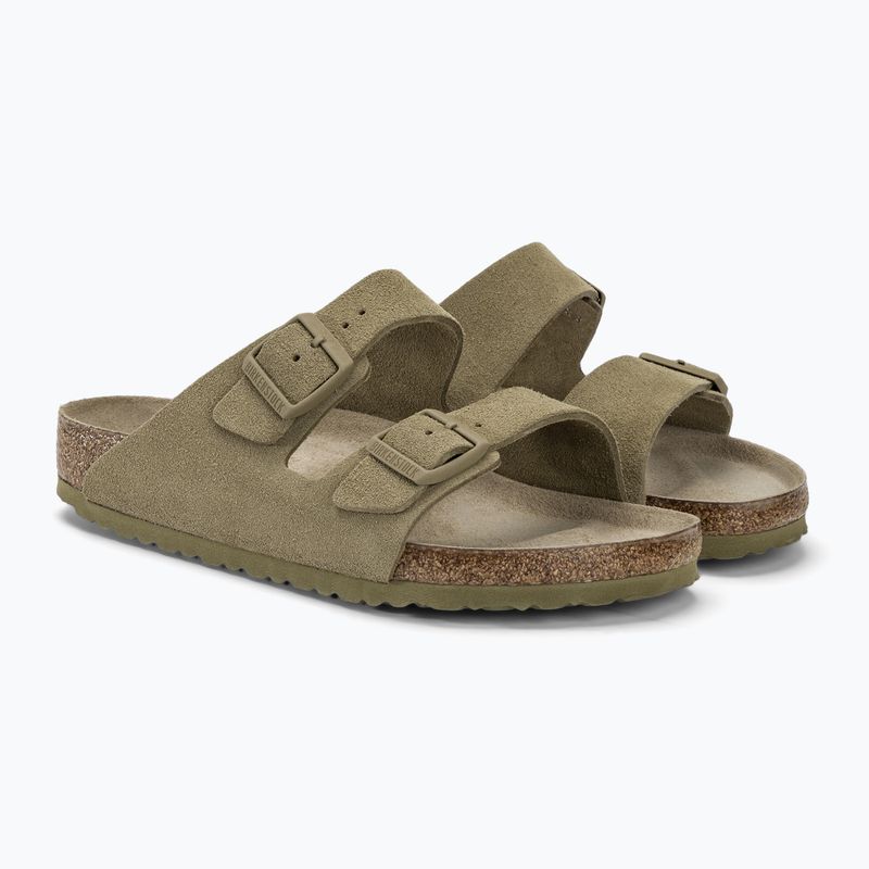 Замшеві шльопанці BIRKENSTOCK Arizona Regular вицвілі хакі 4