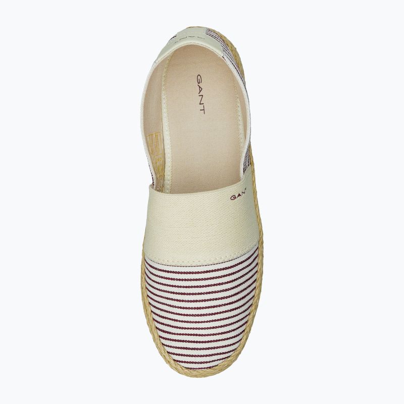 Жіночі еспадрильї GANT Raffiaville brown/cream 5