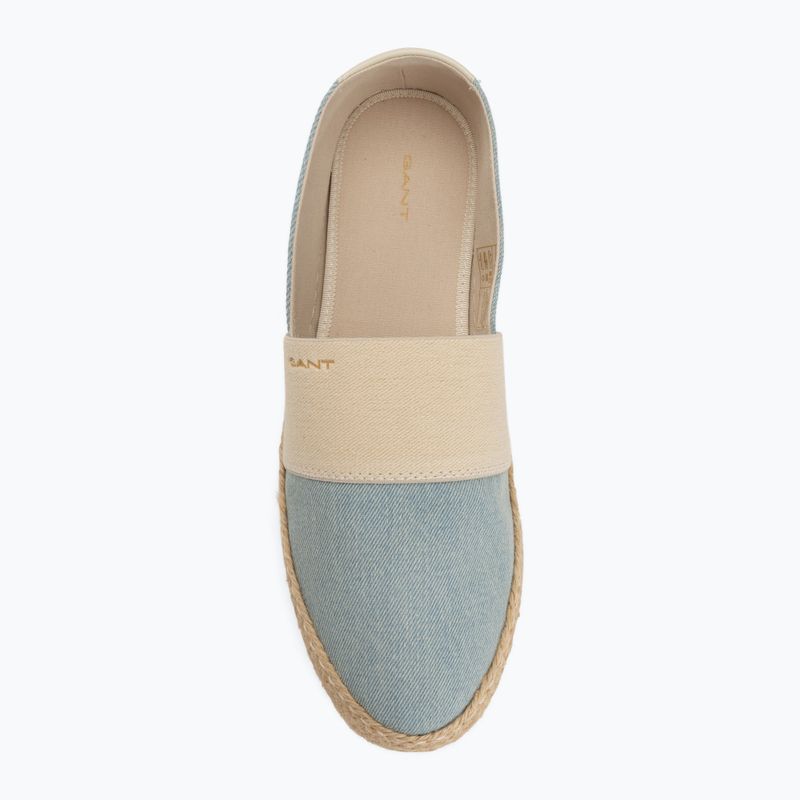 Жіночі еспадрильї GANT Raffiaville light blue/cream 5