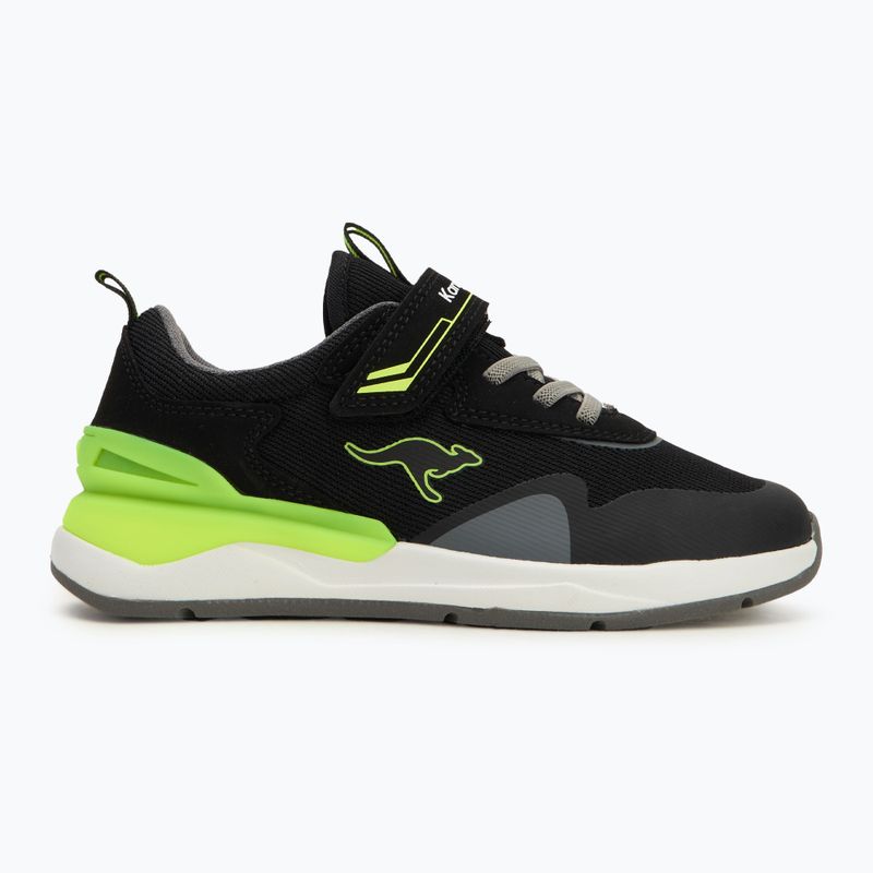 Дитячі кросівки KangaROOS KD-Gym EV jet чорні/неоново-жовті 2