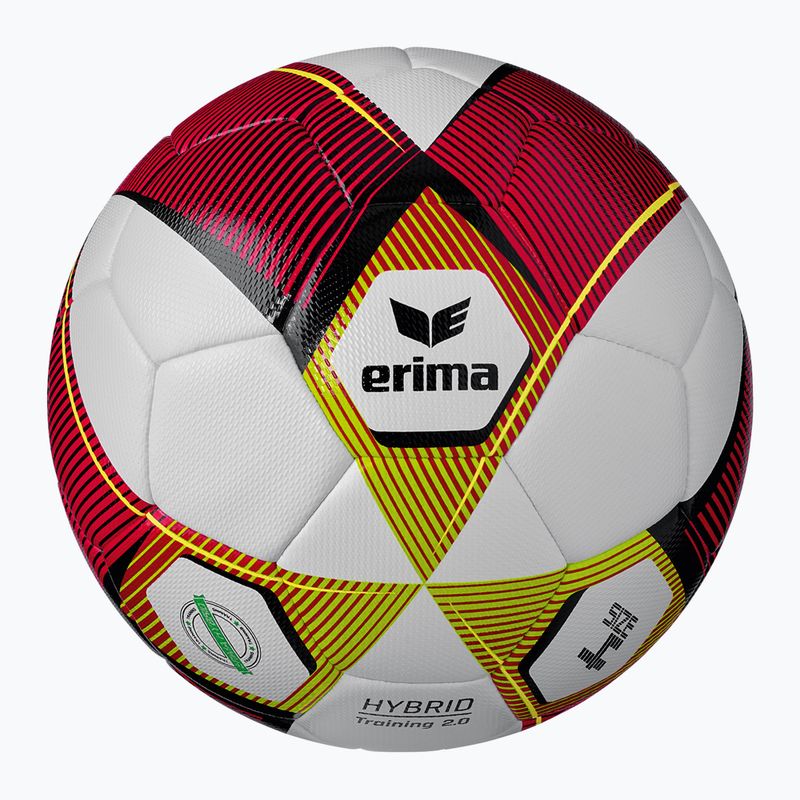 М'яч футбольний ERIMA Hybrid Training 2.0 red/lime розмір 4