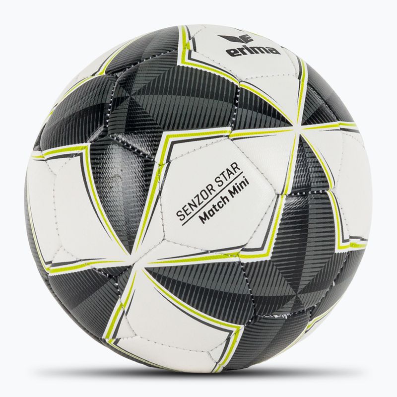М'яч футбольний ERIMA Senzor Star Match Mini black/grey розмір 0 2