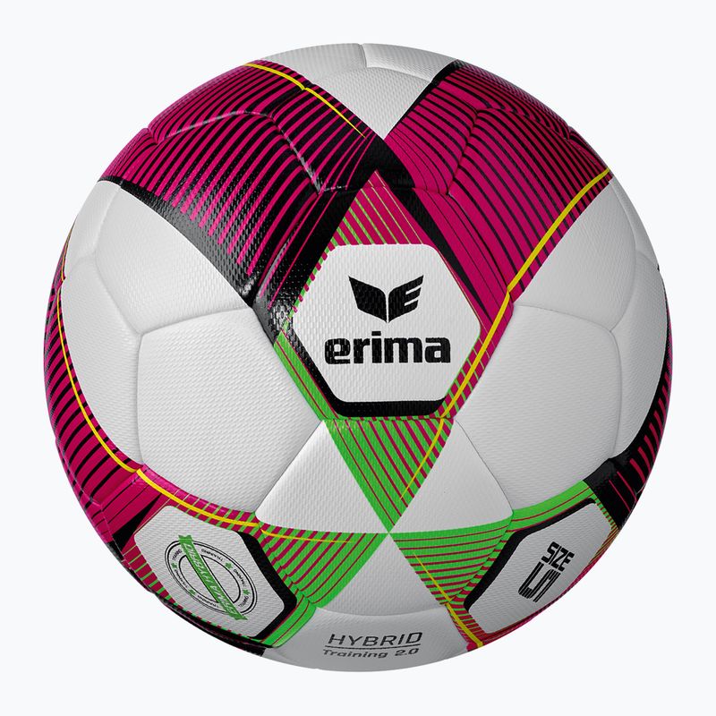 М'яч футбольний ERIMA Hybrid Training 2.0 red/green gecko розмір 5