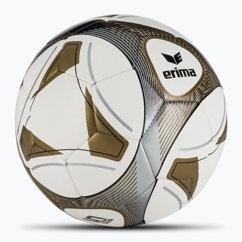 М'яч футбольний ERIMA Hybrid Training white/gold розмір 5 2