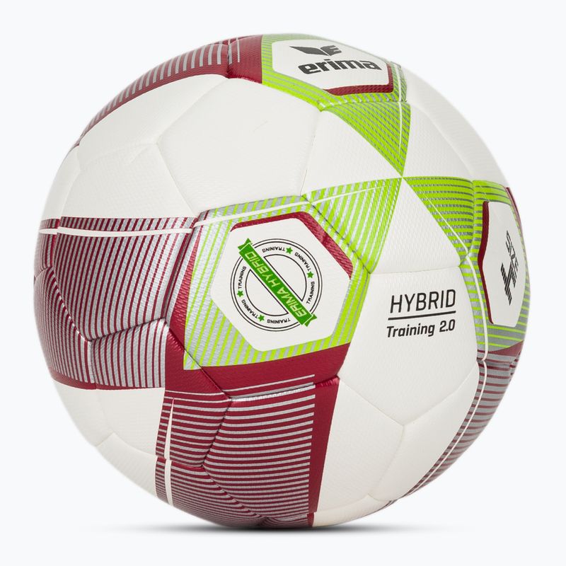 М'яч футбольний ERIMA Hybrid Training 2.0 size 4 metallic red/silver/lime 2