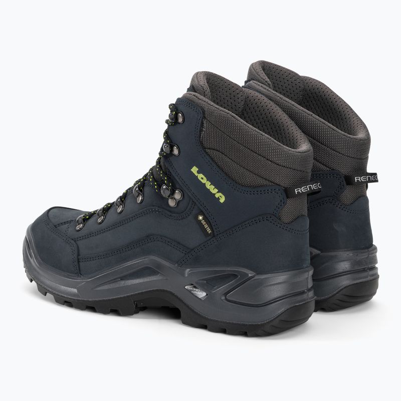 Черевики LOWA Renegade GTX Mid dunkelelblau/limone 3