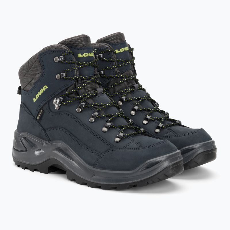 Черевики LOWA Renegade GTX Mid dunkelelblau/limone 4