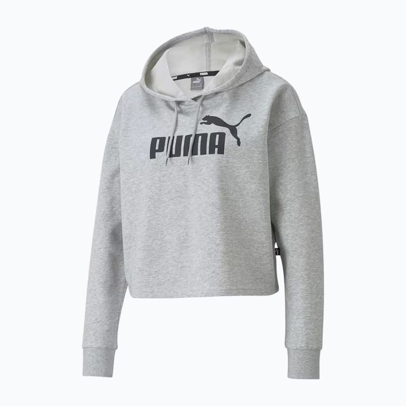 Кофта жіноча PUMA ESS Cropped Logo Hoodie TR light gray heather