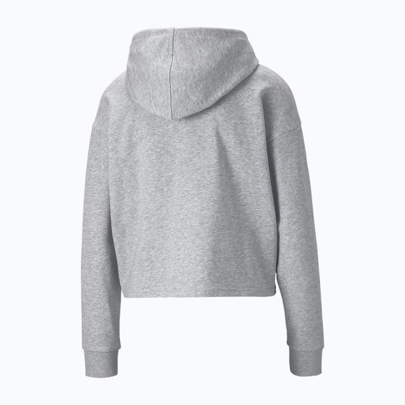 Кофта жіноча PUMA ESS Cropped Logo Hoodie TR light gray heather 2