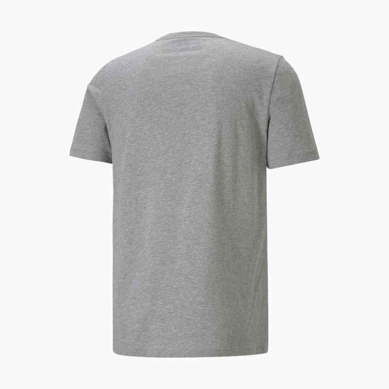 Футболка  чоловіча PUMA Ess Small Logo Tee medium gray heather/medium gray heather/cat 5