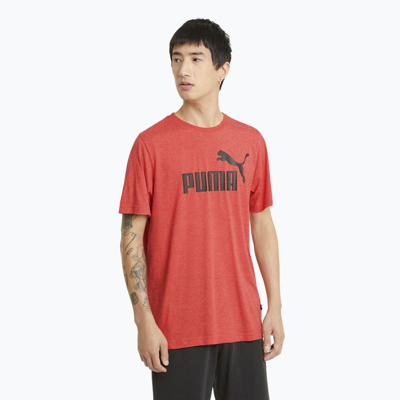 Чоловіча футболка PUMA Essentials Heather Tee з високим ризиком червоного кольору