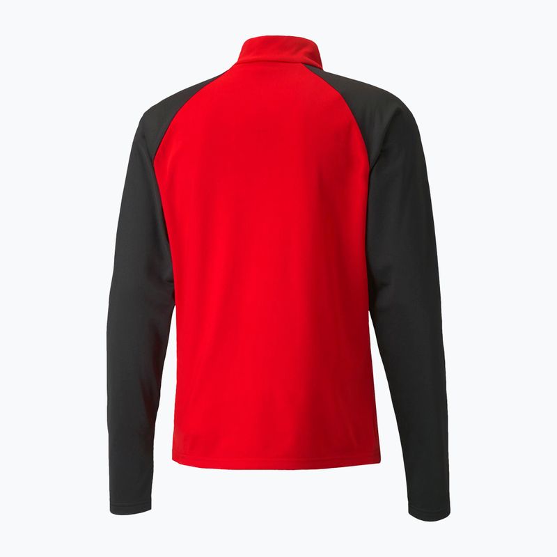 Футбольна кофта PUMA Teamliga 1/4 Zip Top червоно-чорна 657236 01 7