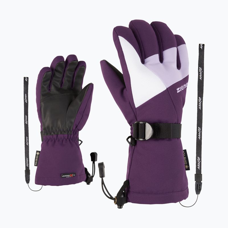 Рукавиці гірськолижні дитячі ZIENER Lani GTX dark violet 7