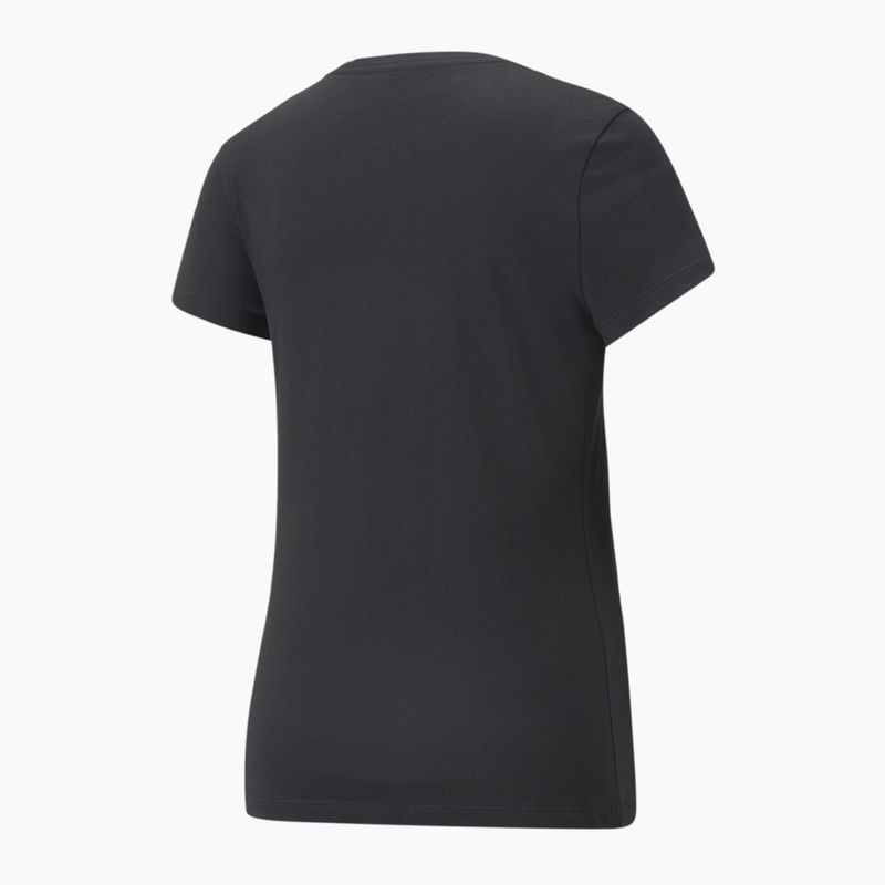Футболка  жіноча PUMA ESS+ Metallic Logo Tee puma black/silver metallic 2