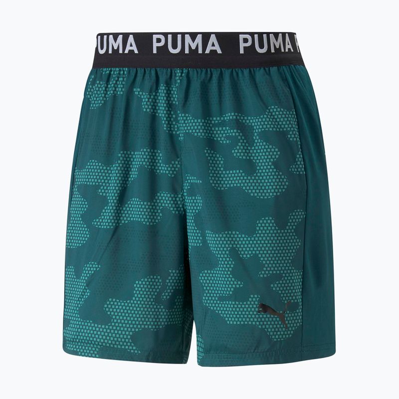 Шорти для тренувань чоловічі PUMA Train Off Season AOP Woven 7" зелені 522359 24