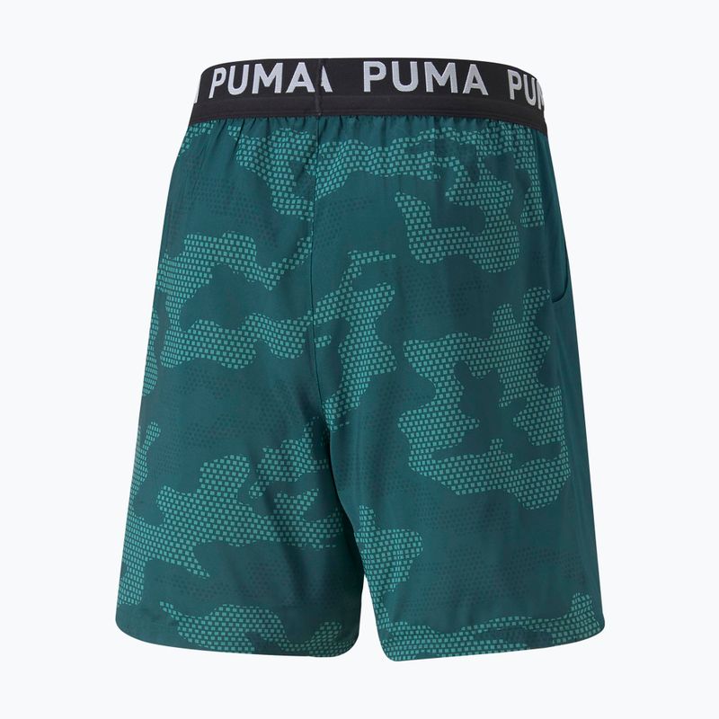 Шорти для тренувань чоловічі PUMA Train Off Season AOP Woven 7" зелені 522359 24 2