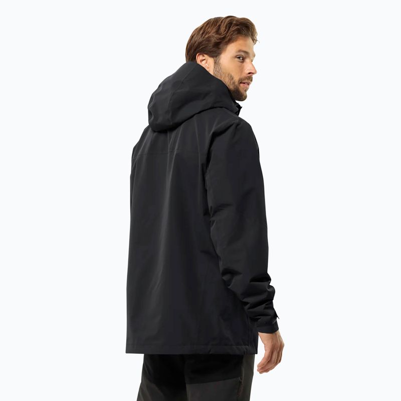 Куртка 3в1 чоловіча Jack Wolfskin Jasper 2L black 2